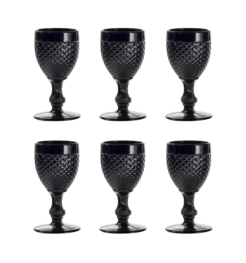 Set of 6 Cordials Black Sweet Liquor