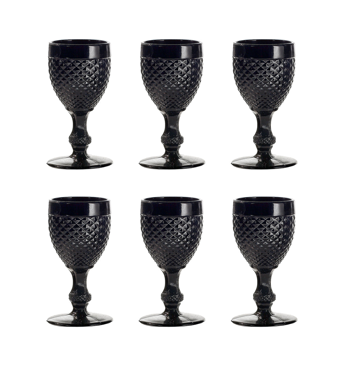 Set of 6 Cordials Black Sweet Liquor