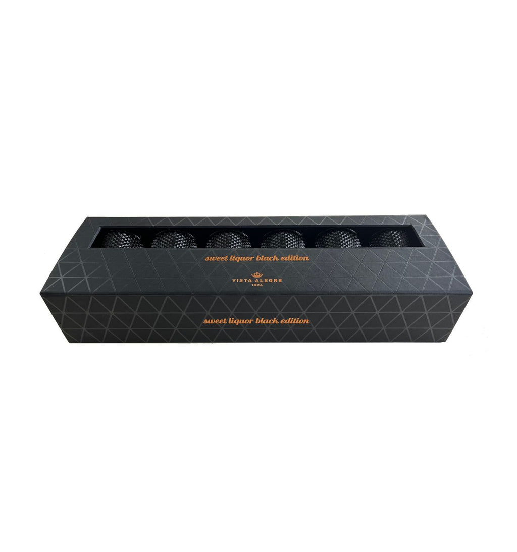 Set of 6 Cordials Black Sweet Liquor