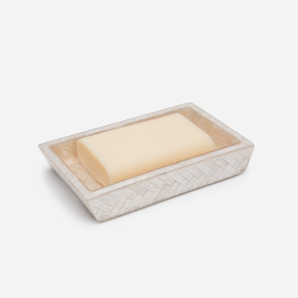 Handa Soap Dish Herringbone Capiz