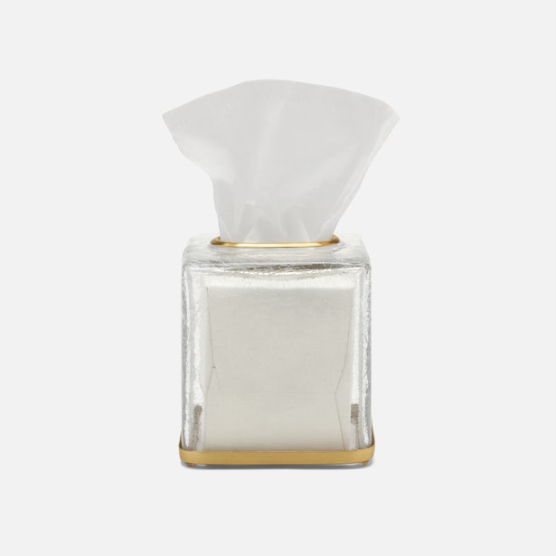 Pomaria Brushed Gold Tissue Box