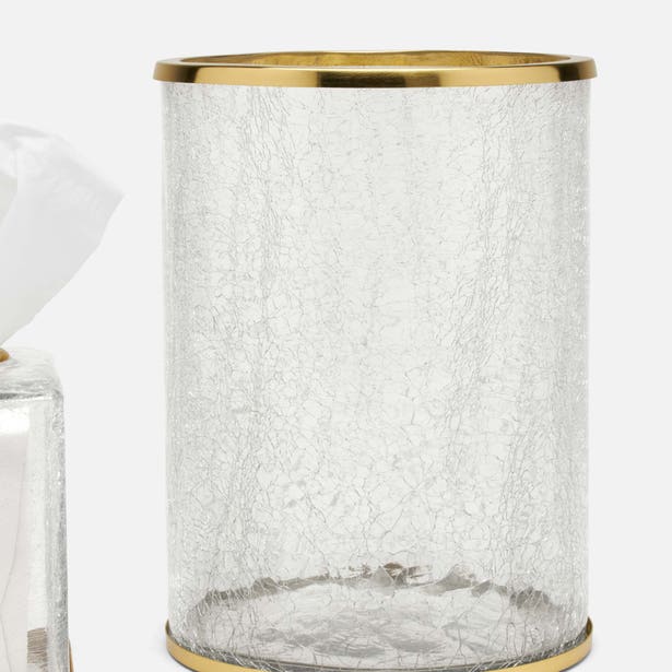 Pomaria Brushed Gold Wastebasket