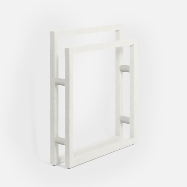 Ramsey Bright White Freestanding Towel Rack