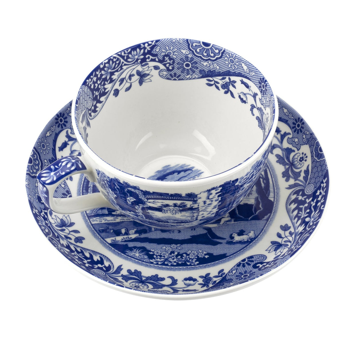 Spode Blue Italian Jumbo Cup and Saucer
