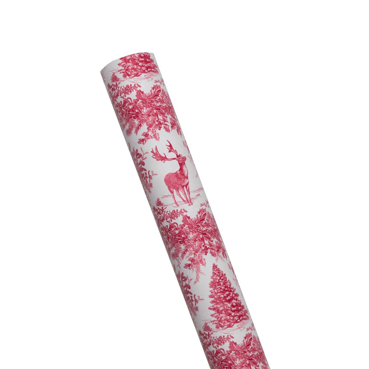 Christmas Toile Red Roll Wrap