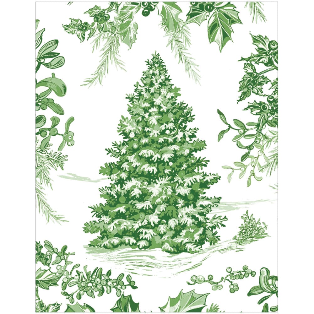 Christmas Toile Green Enclosures 4 Pack