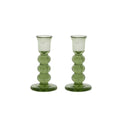 Provence 5" Candlesticks Basil Set of 2