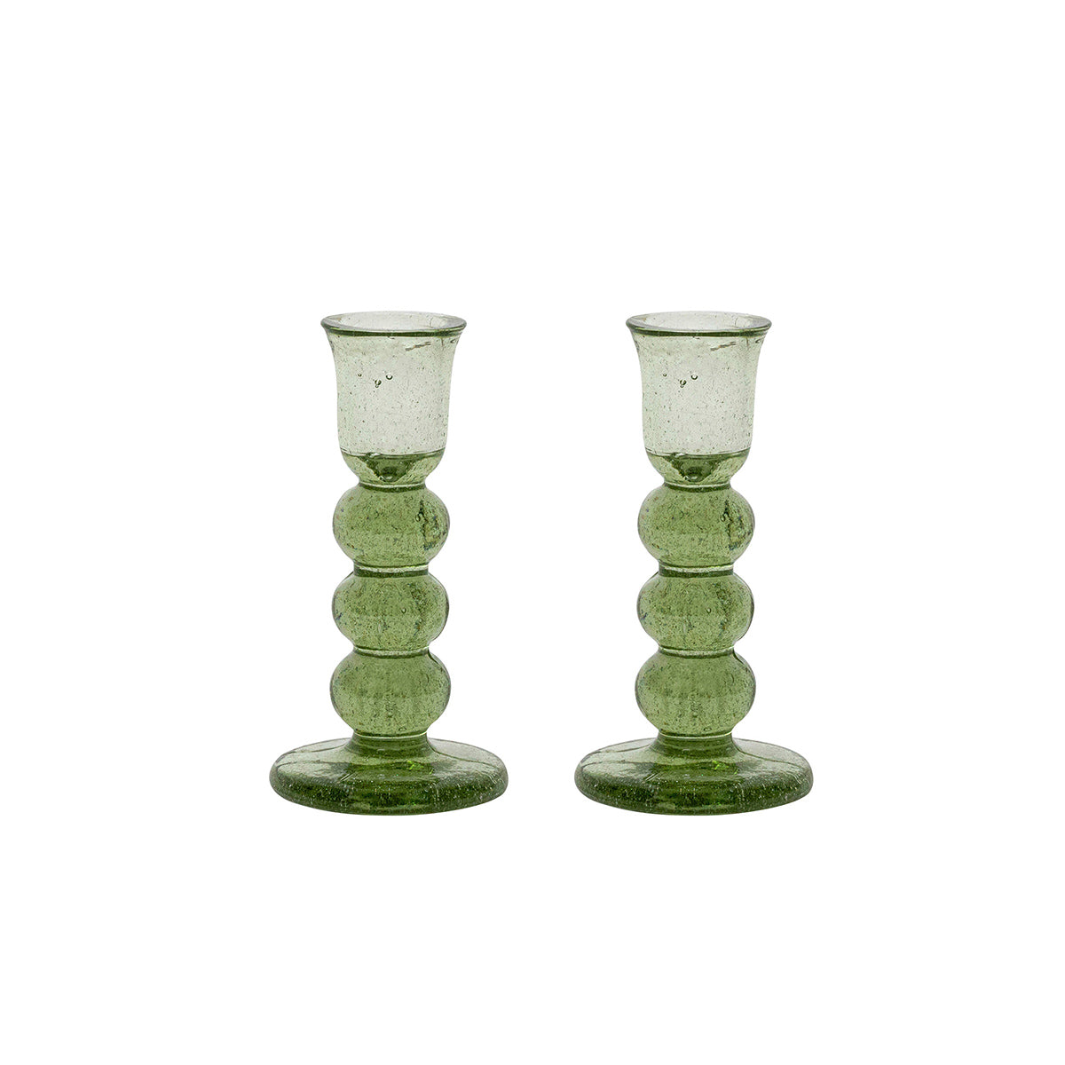 Provence 5" Candlesticks Basil Set of 2