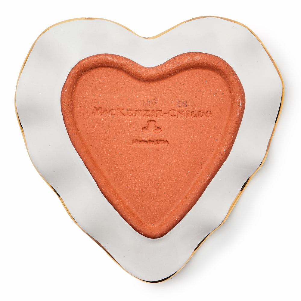 Courtly Check Fluted Heart Plate
