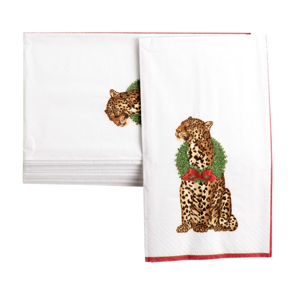 Wild Christmas Ivory Guest Towel