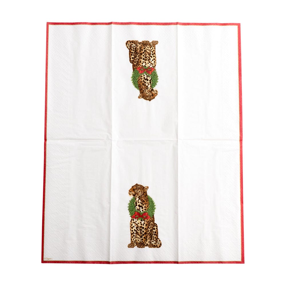 Wild Christmas Ivory Guest Towel