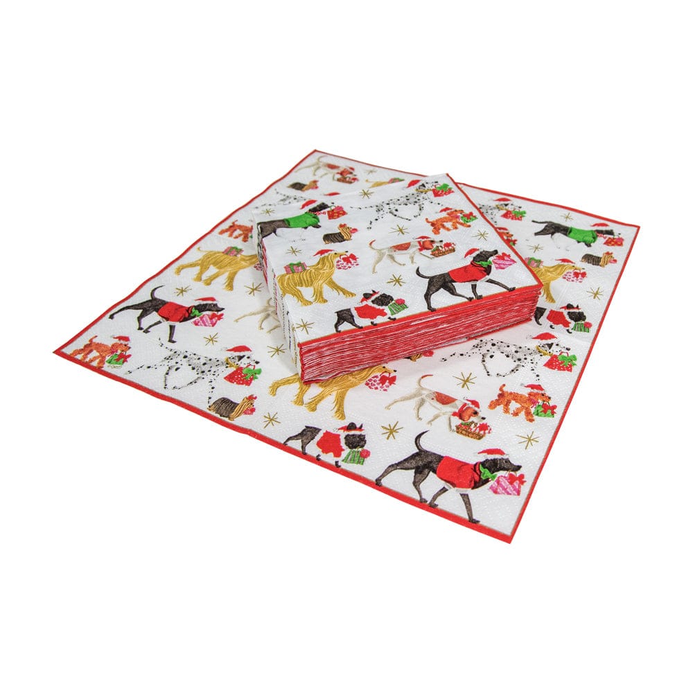 Christmas Delivery White Napkin Cocktail