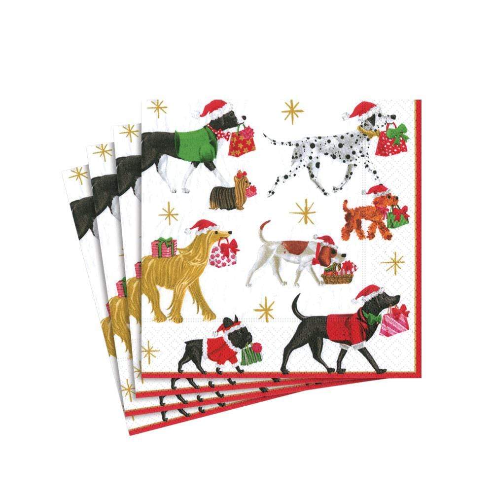 Christmas Delivery White Napkin Cocktail