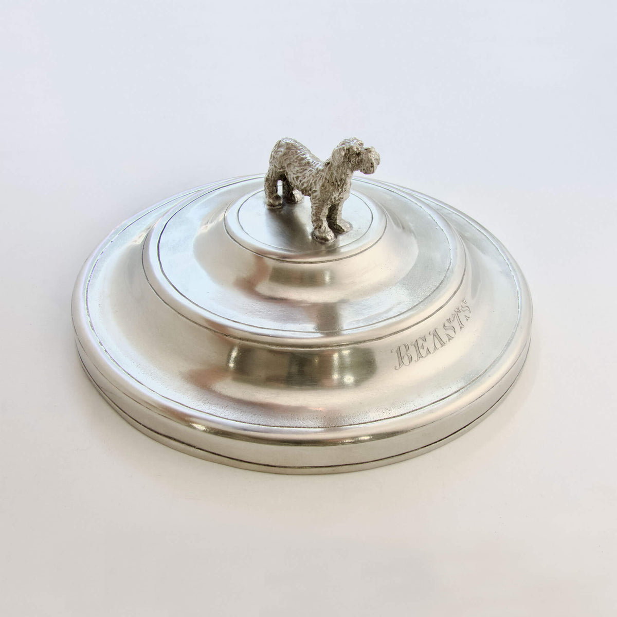 Glass Cookie Jar with Dog Finial