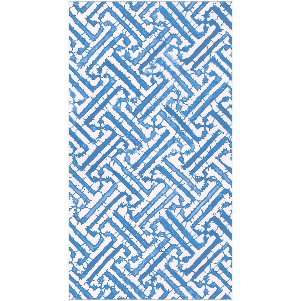 Fretwork Blue Guest Towel
