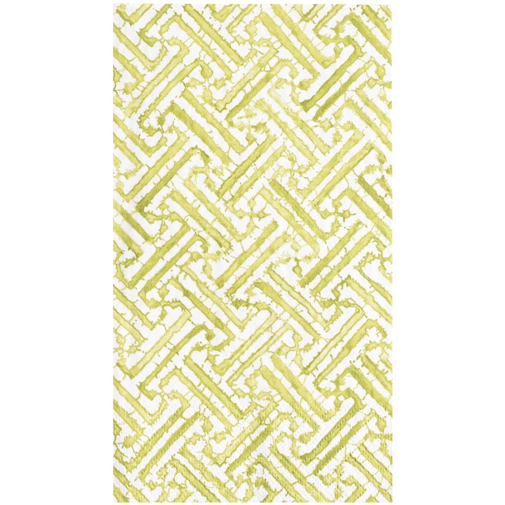Fretwork Moss Guest Towel