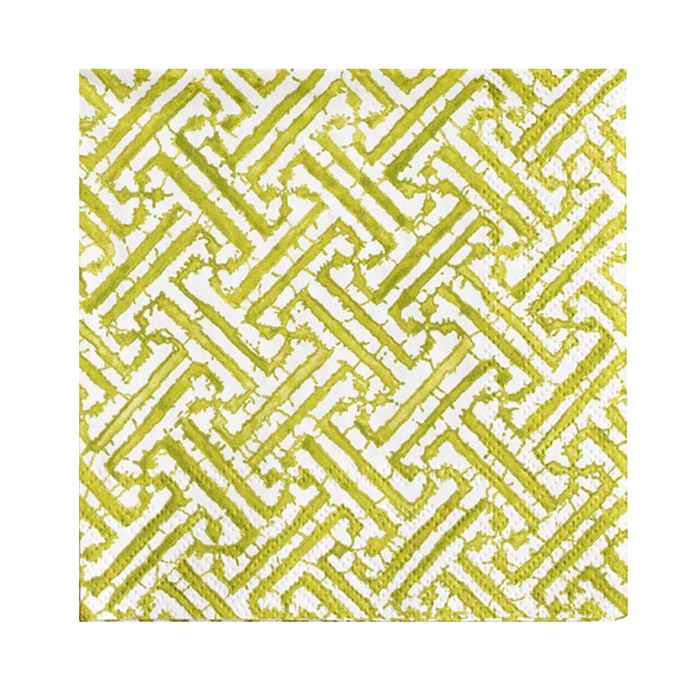 Fretwork Moss Green Napkin Cocktail
