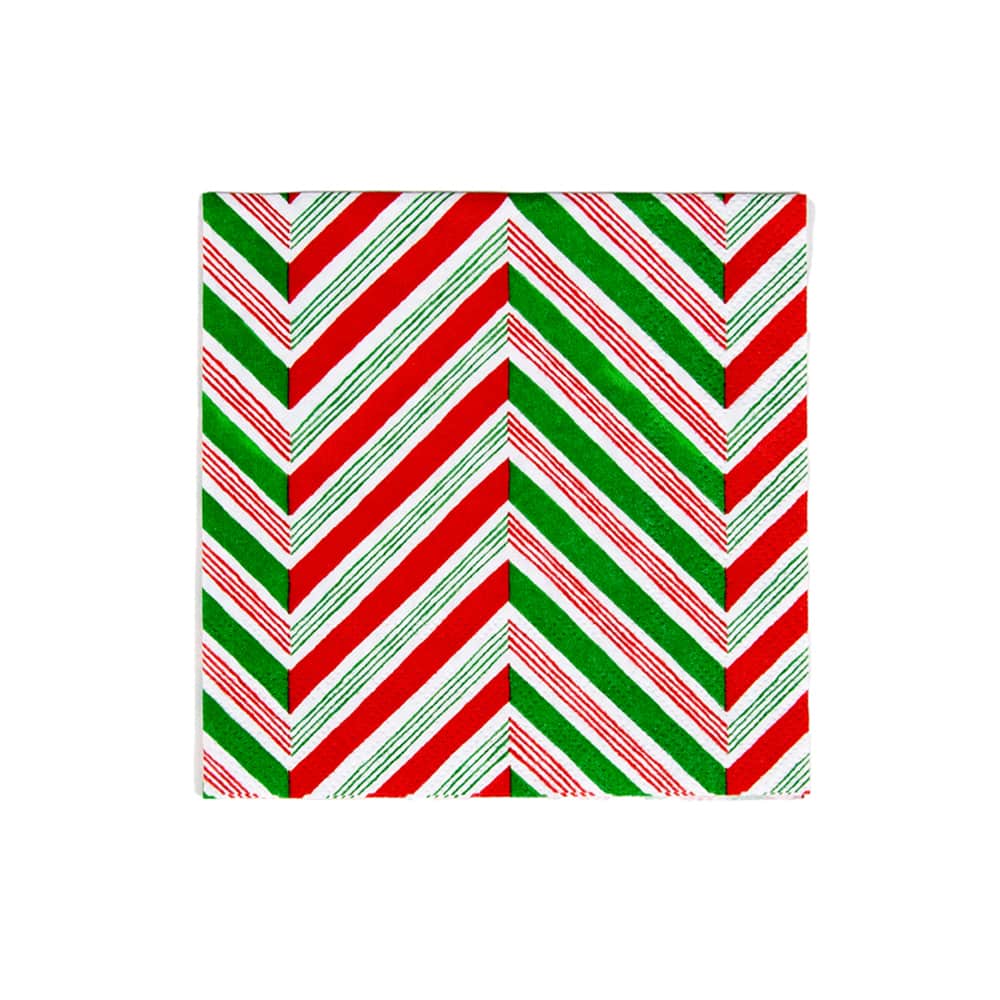 Cocktail Napkin Candy Cane