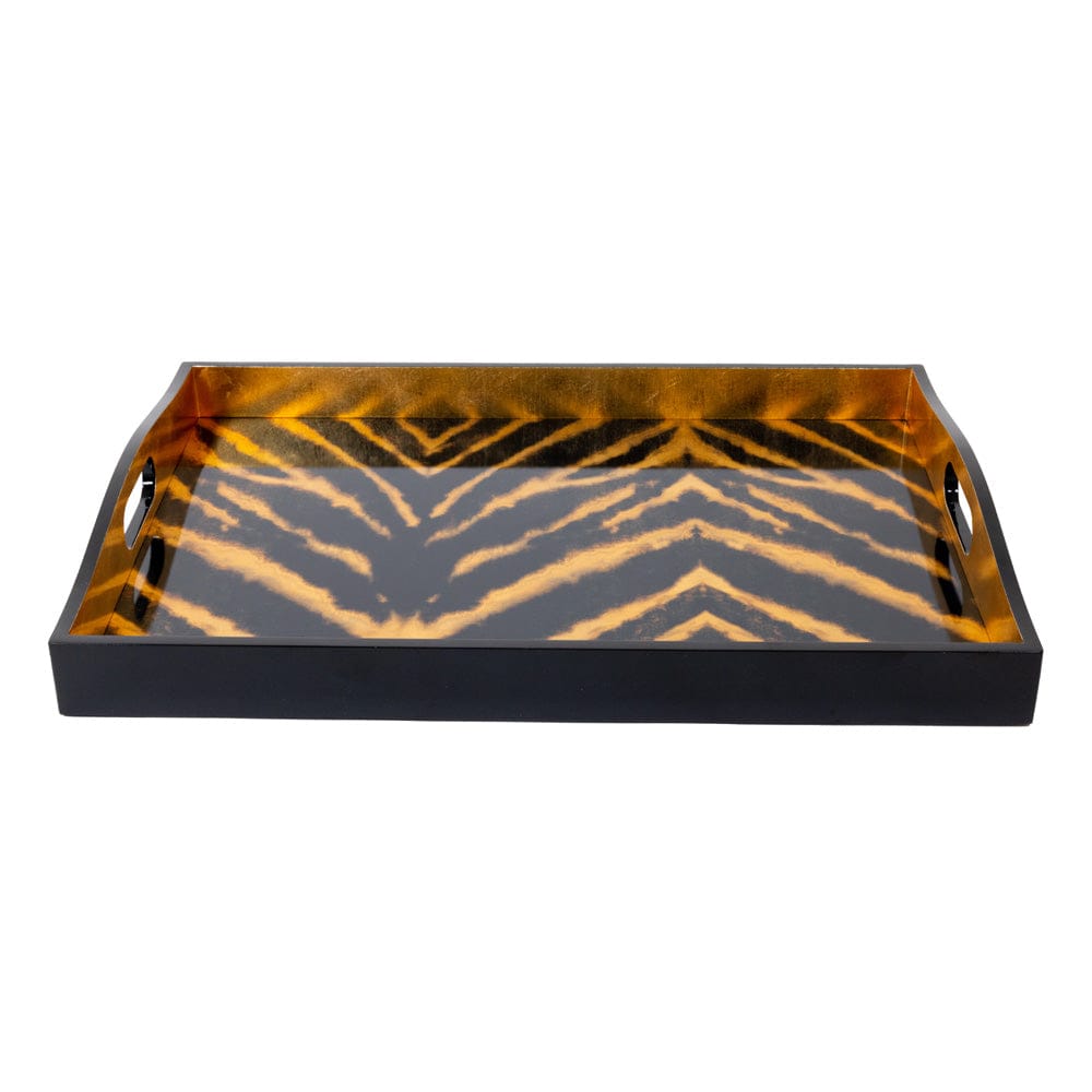 Go Wild Lacquer Large Rectangle Tray 21x15