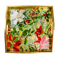 Christmas Garden Lacquer Square Tray 14 x 14