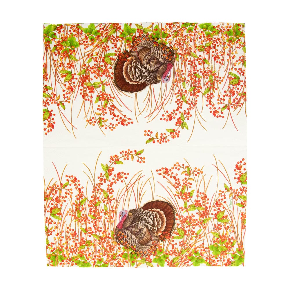 Turkey And Berries Guest Towel