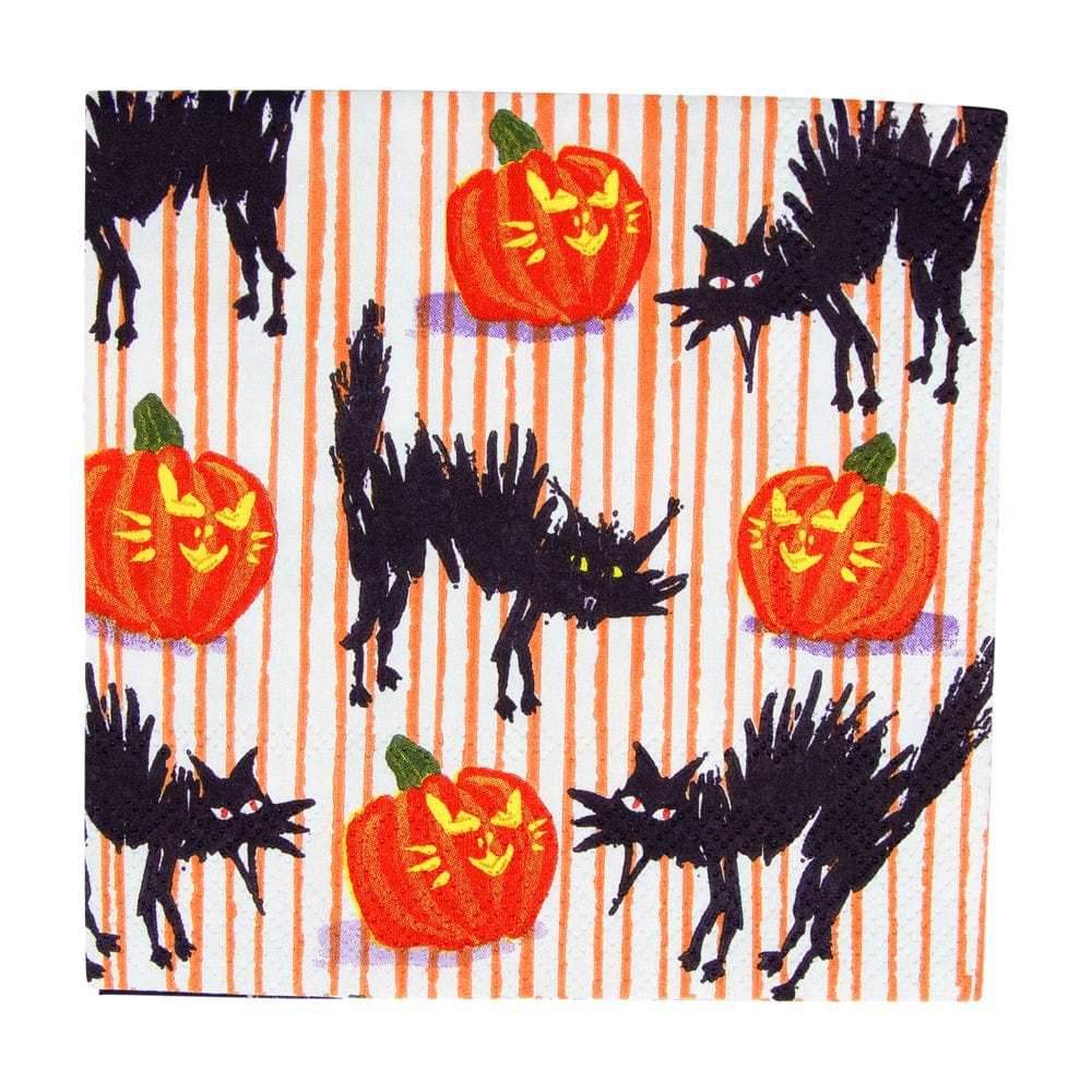 Halloween Cats Napkin Cocktail