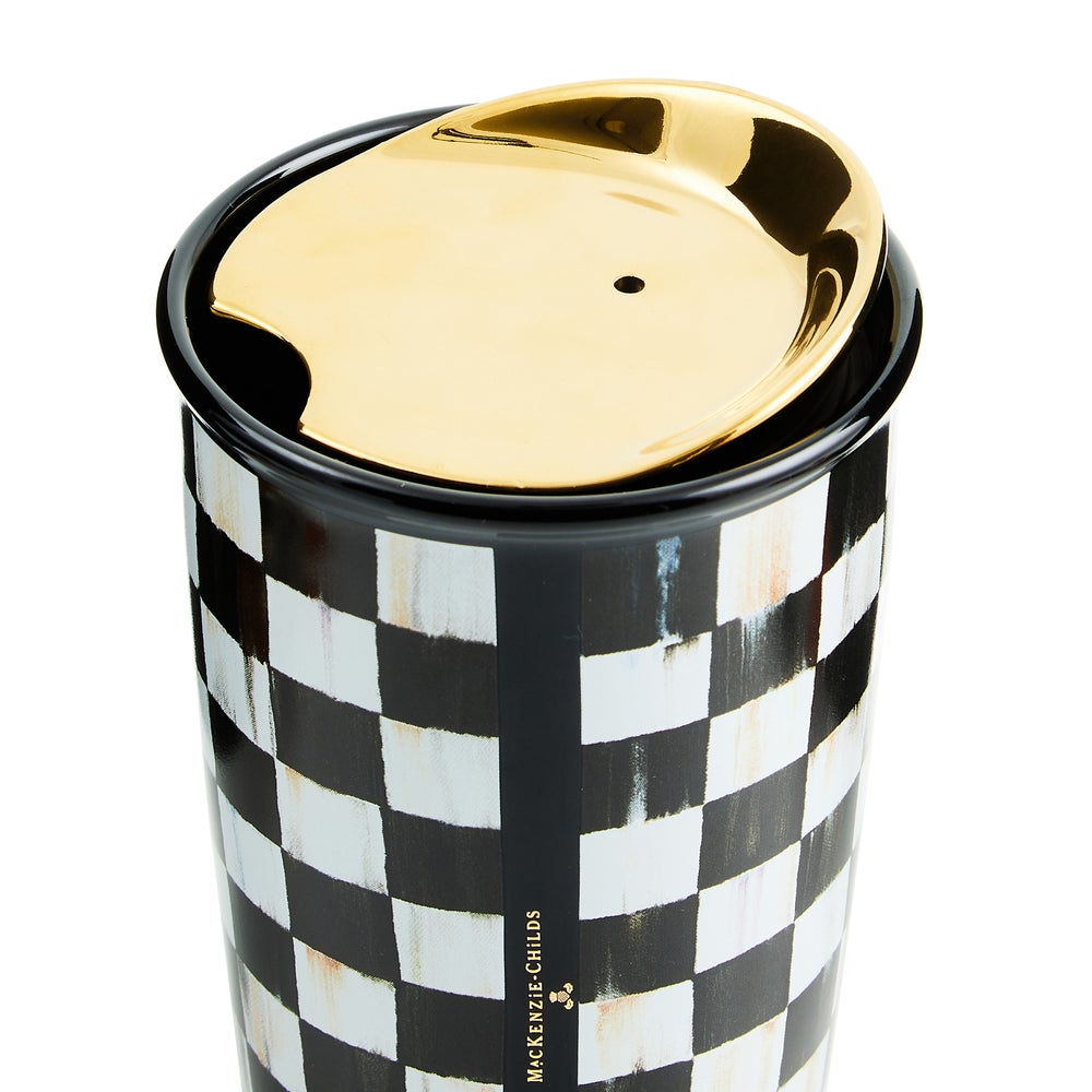Courtly Check Ceramic Travel Cup