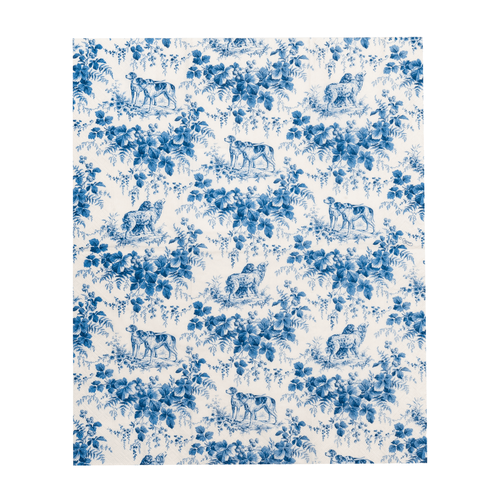 Hunting Toile Blue Guest Towel
