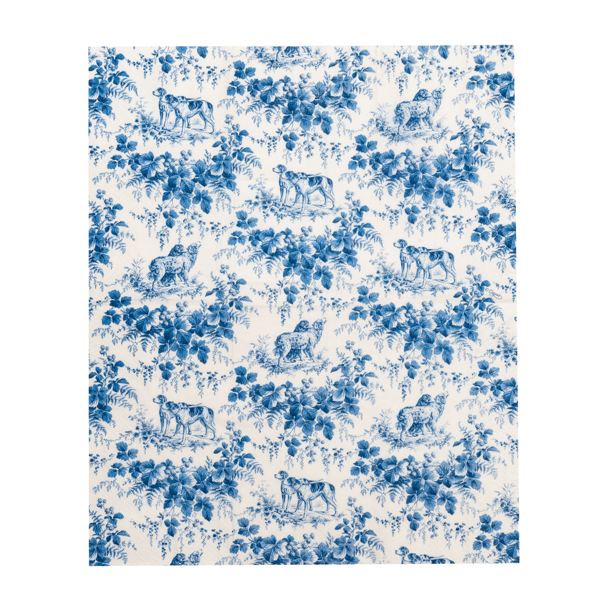 Hunting Toile Blue Guest Towel