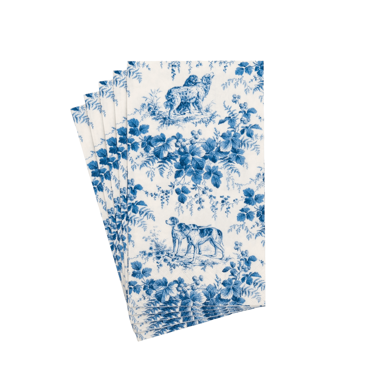 Hunting Toile Blue Guest Towel