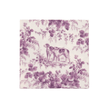 Hunting Toile Aubergine Napkin Cocktail