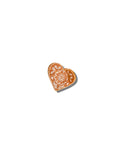 Mini Paisley Heart Claw Hair Clip Brown