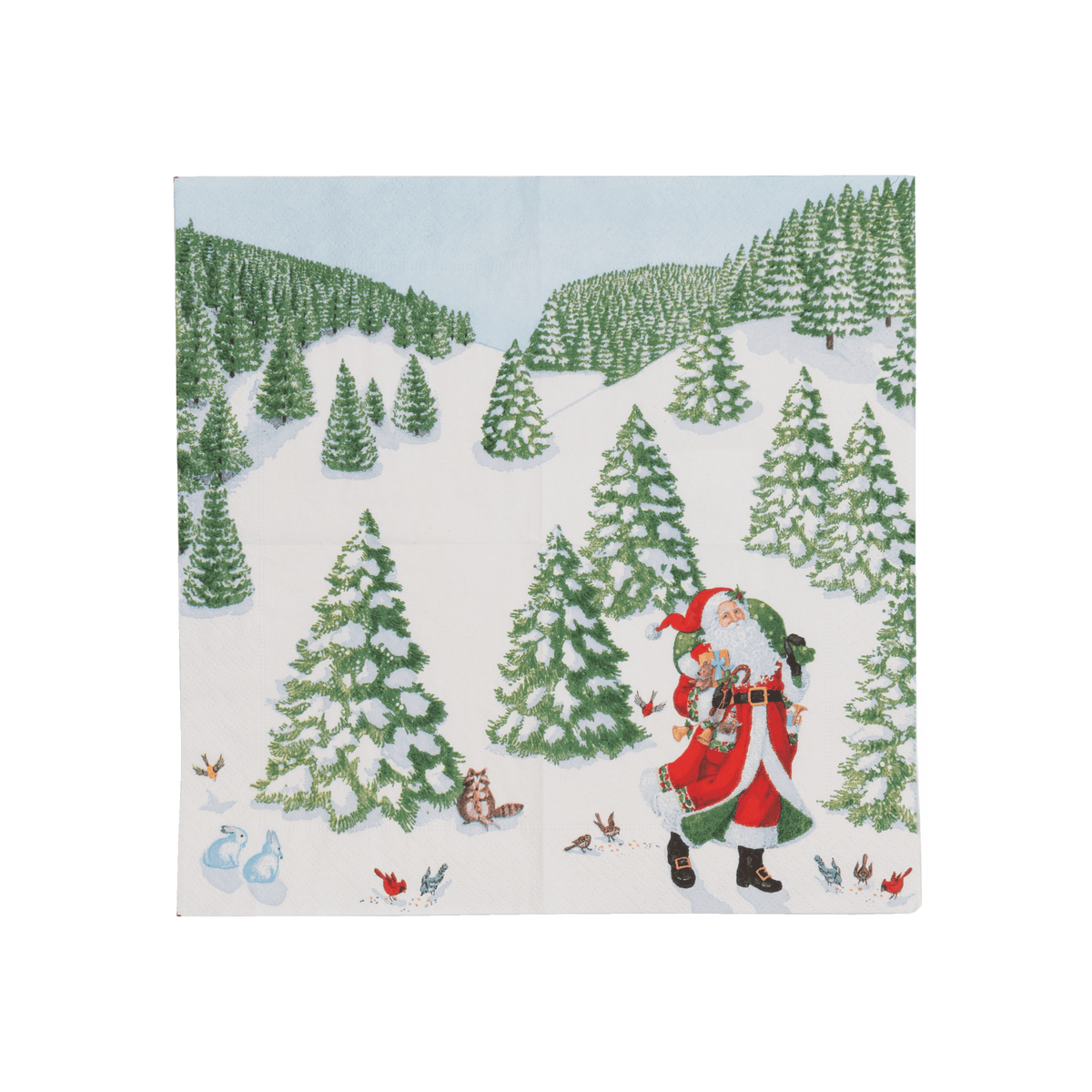 Woodland Santa Napkin Cocktail
