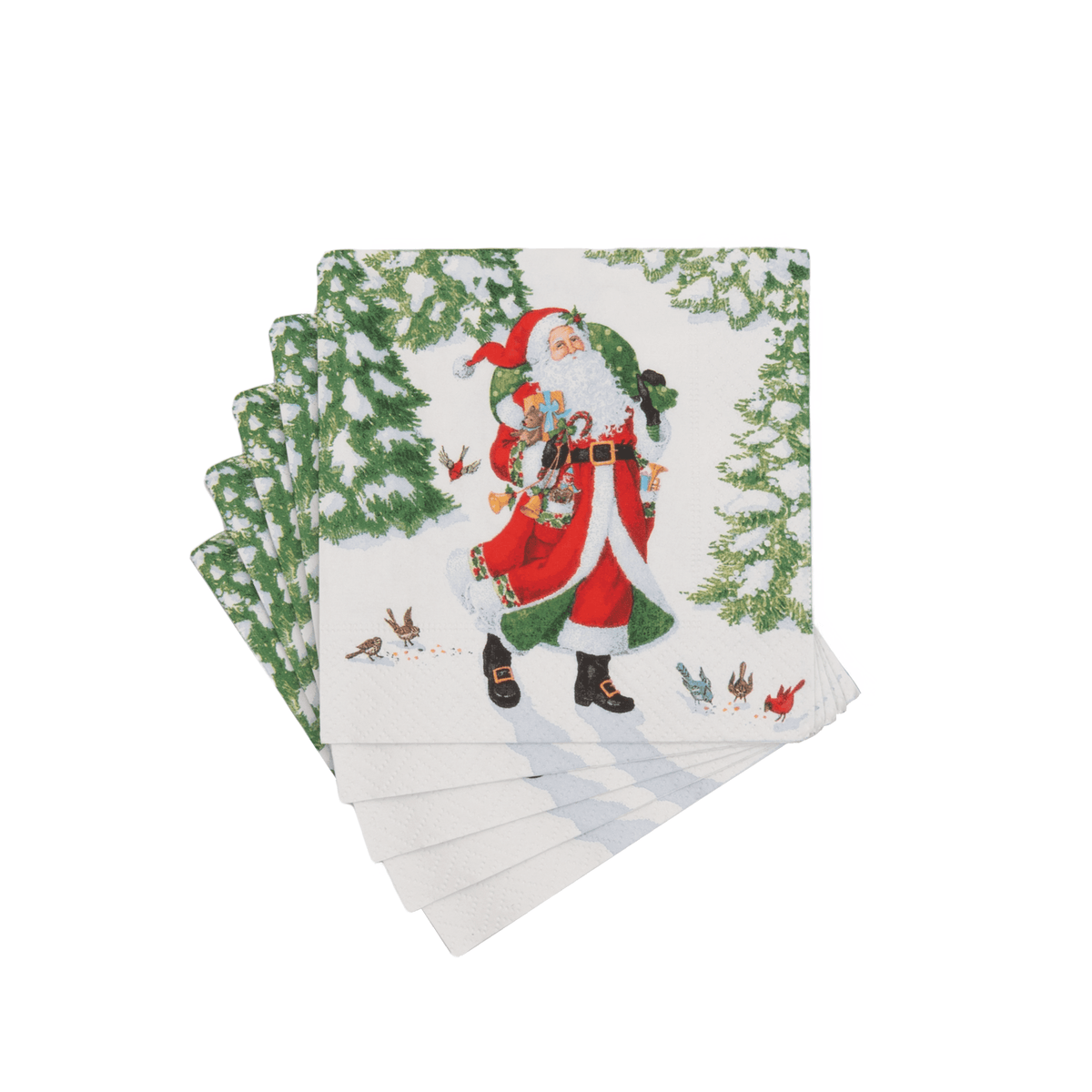 Woodland Santa Napkin Cocktail