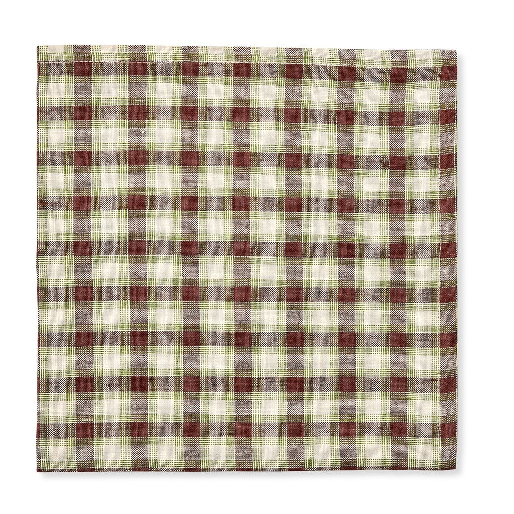 London Check Napkin Espresso