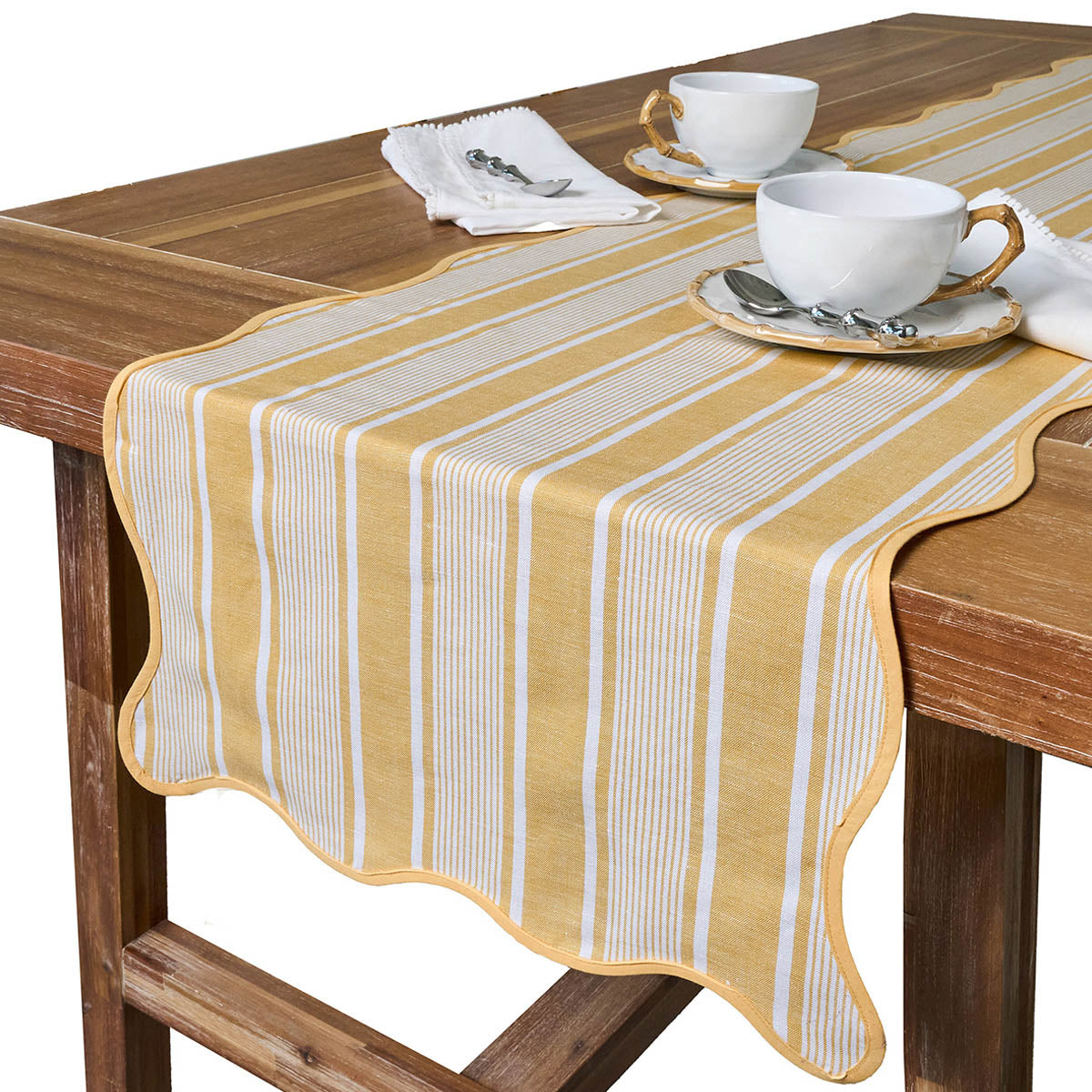 Cabana Stripe 18" x 90" Table Runner Sunshine