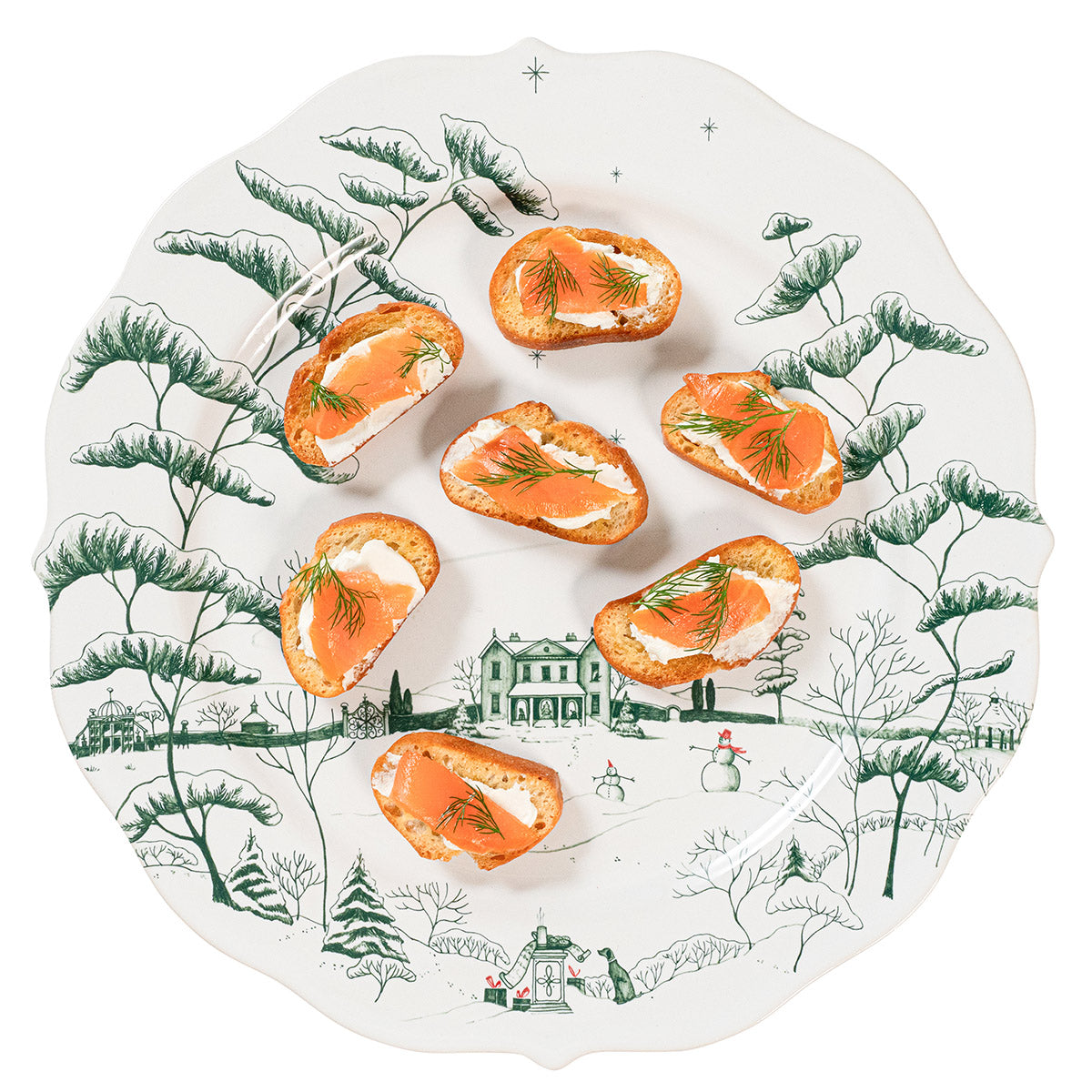 Country Estate Winter Frolic Charger/Platter Evergreen