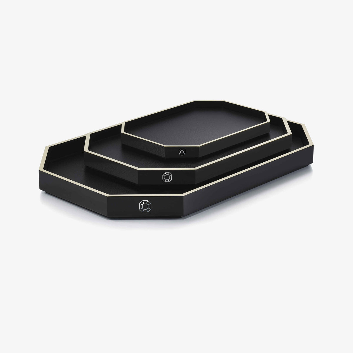 Octogone Tray Black Large