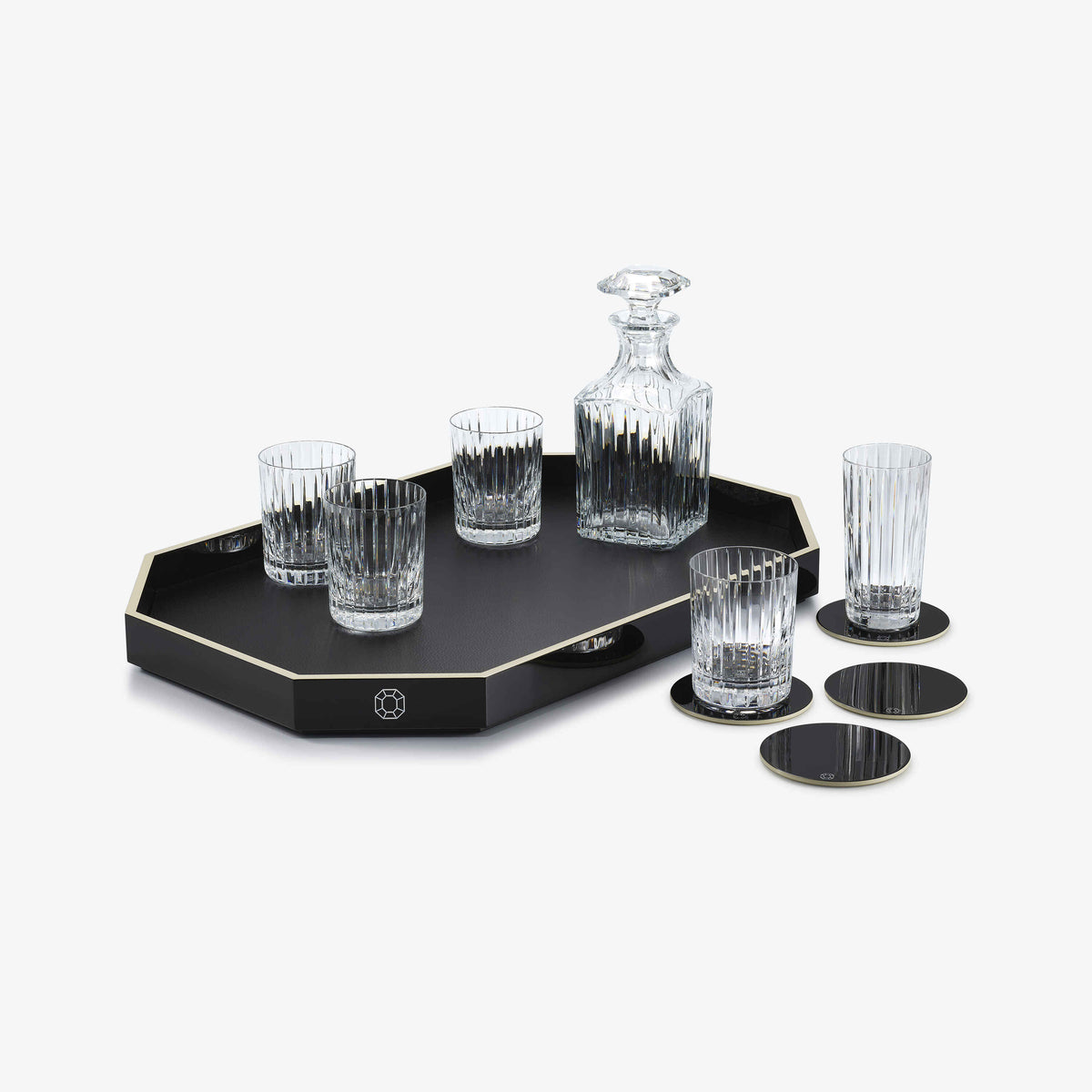 Octogone Tray Black Large