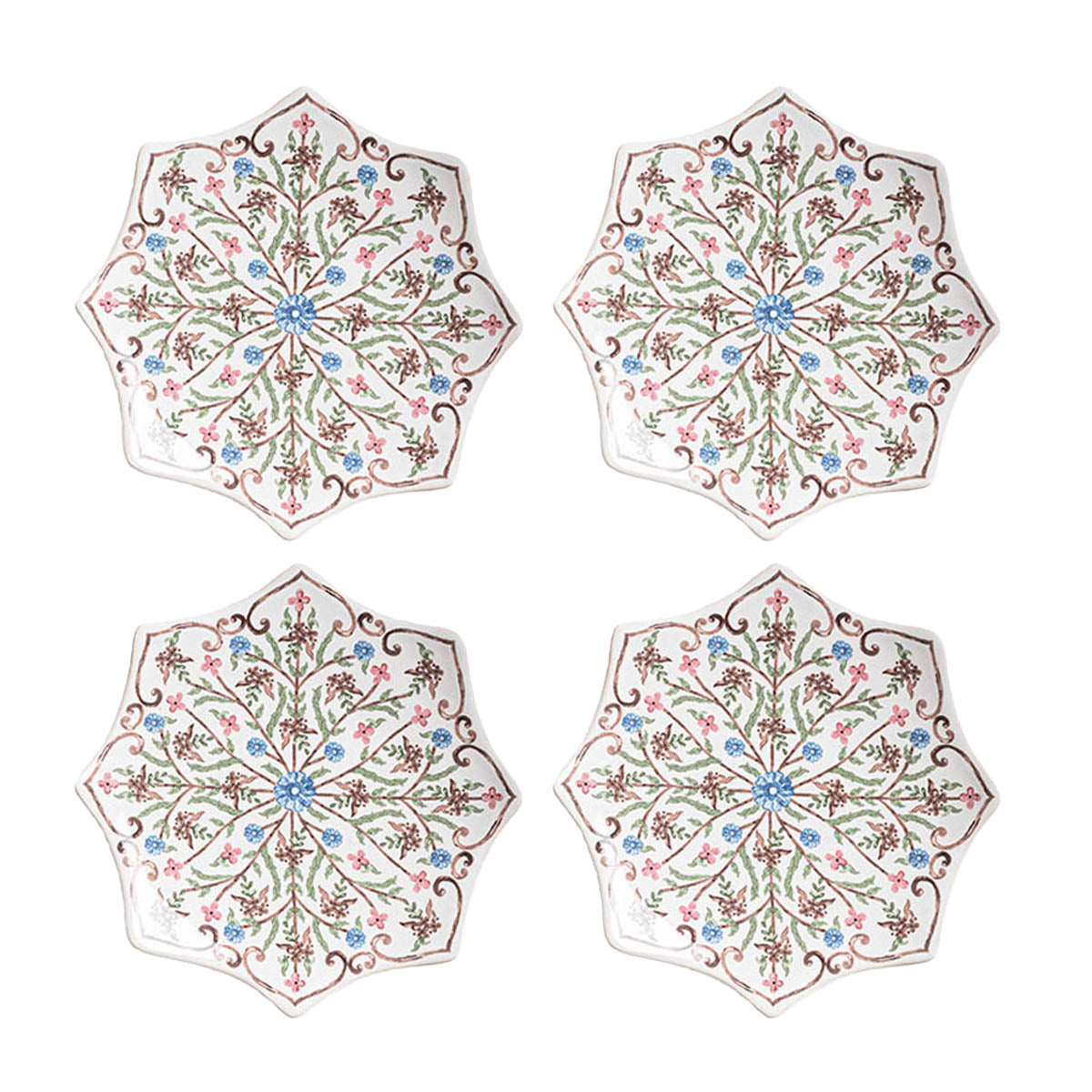 Villa Seville Scalloped Side/Cocktail Plate Set of 4