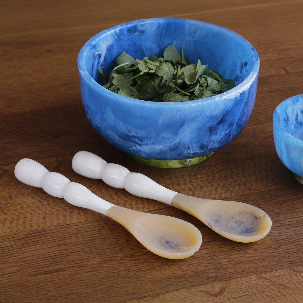 Resin Rio Bubble Salad Servers in White