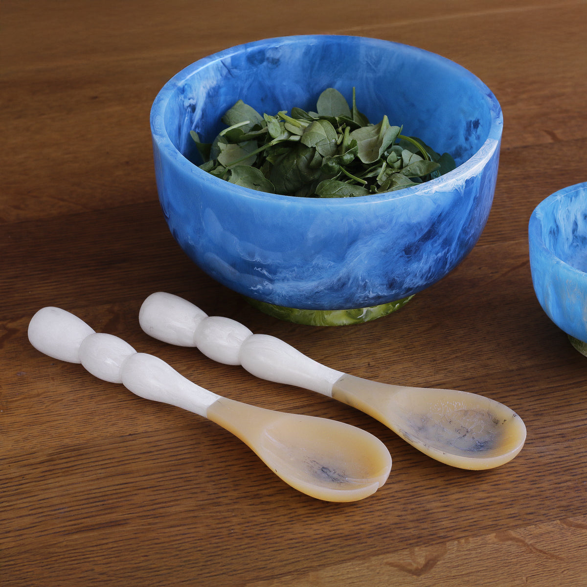 Resin Rio Bubble Salad Servers in White