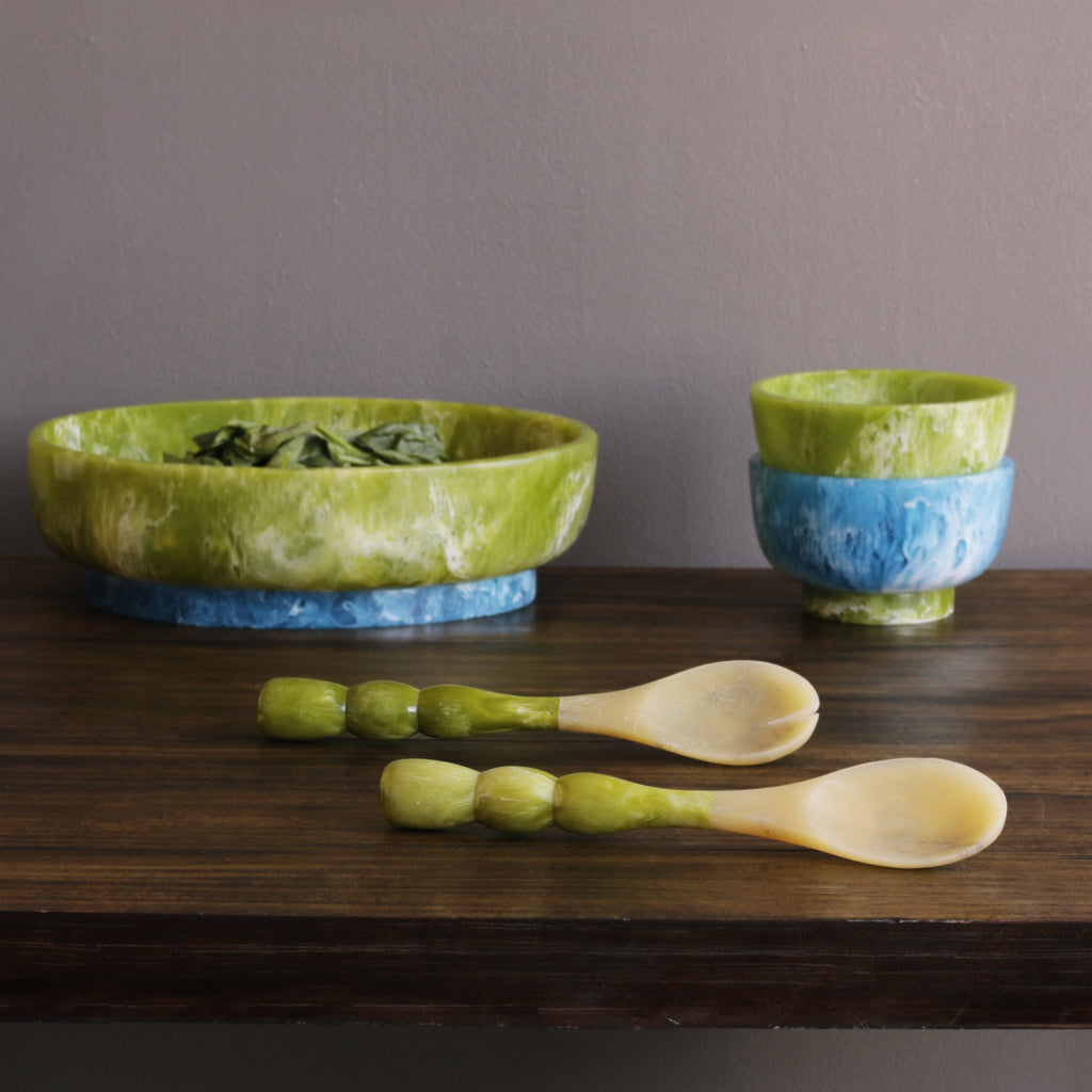 Rio Bubble Salad Servers Green