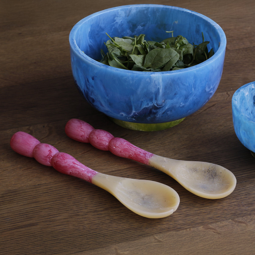 Resin Rio Bubble Salad Servers in Pink
