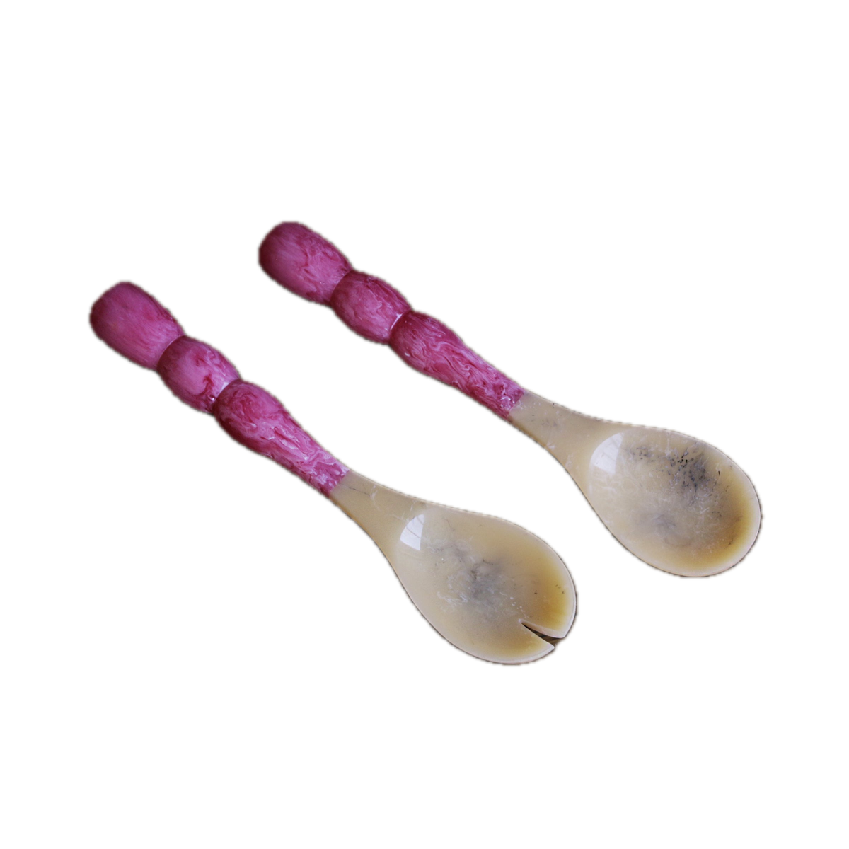 Resin Rio Bubble Salad Servers in Pink