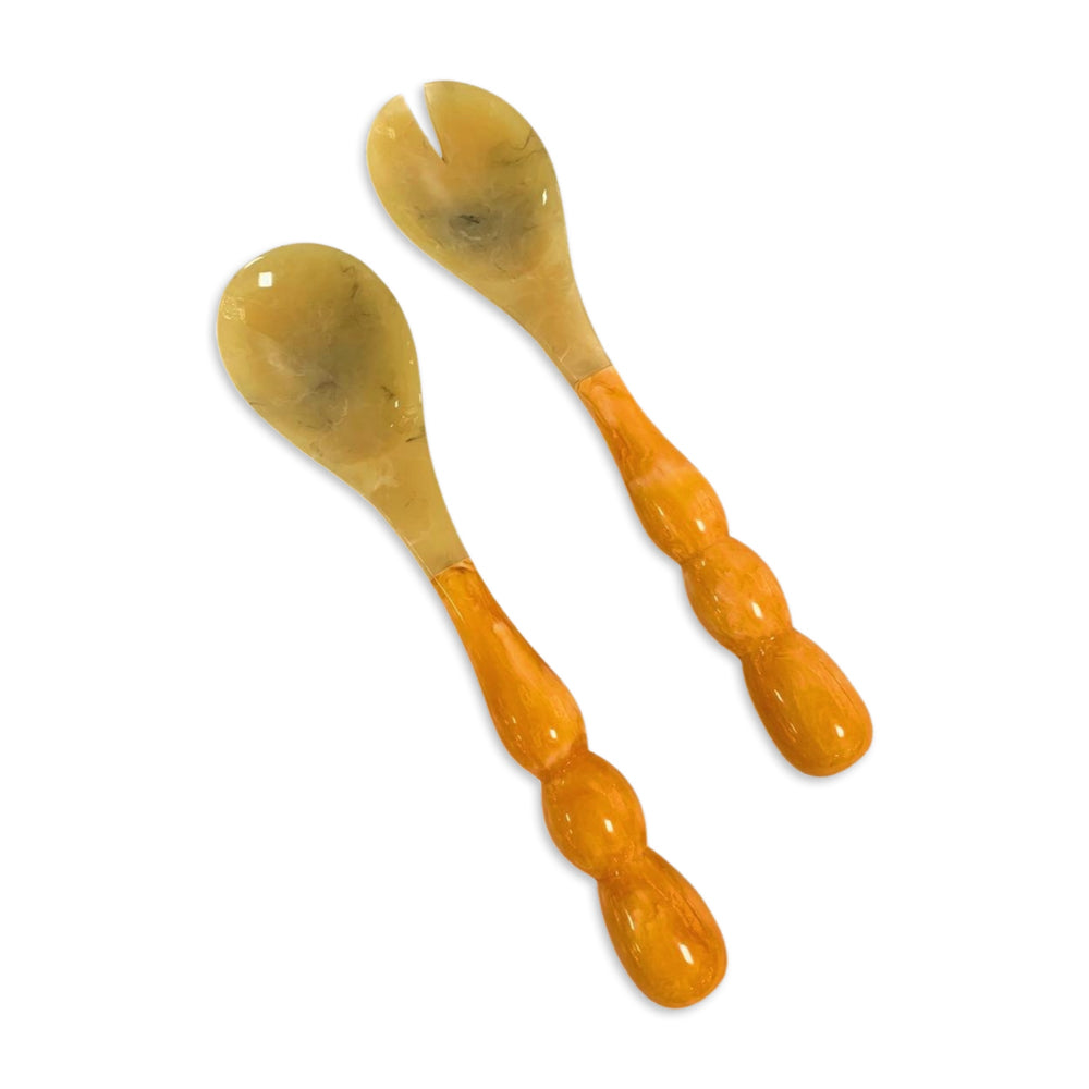 Resin Rio Bubble Salad Servers in Orange