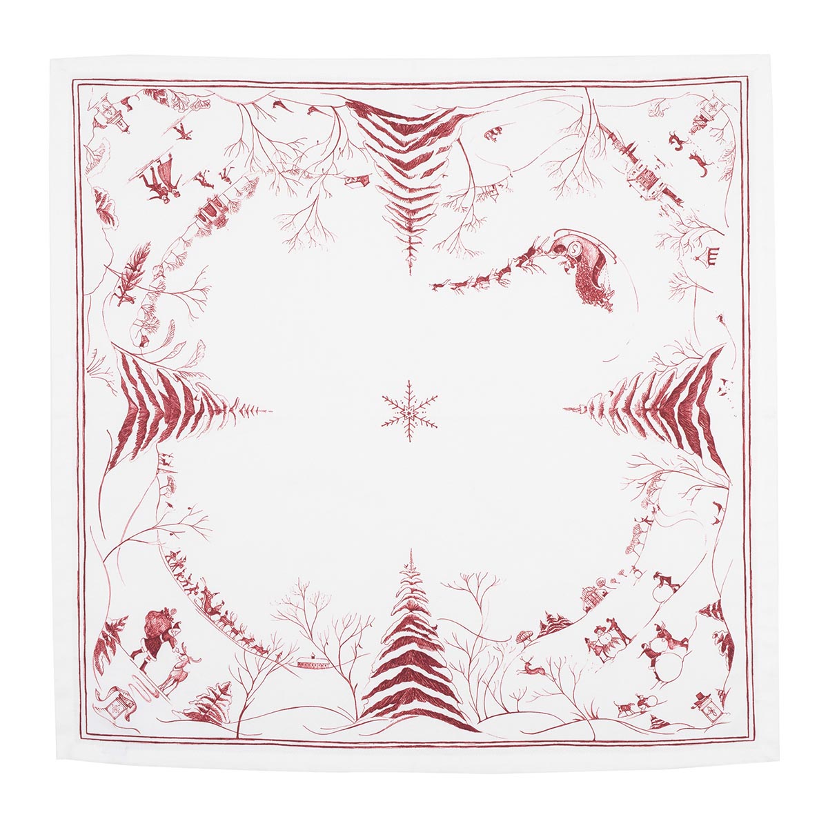 Country Estate Winter Frolic Napkin Ruby