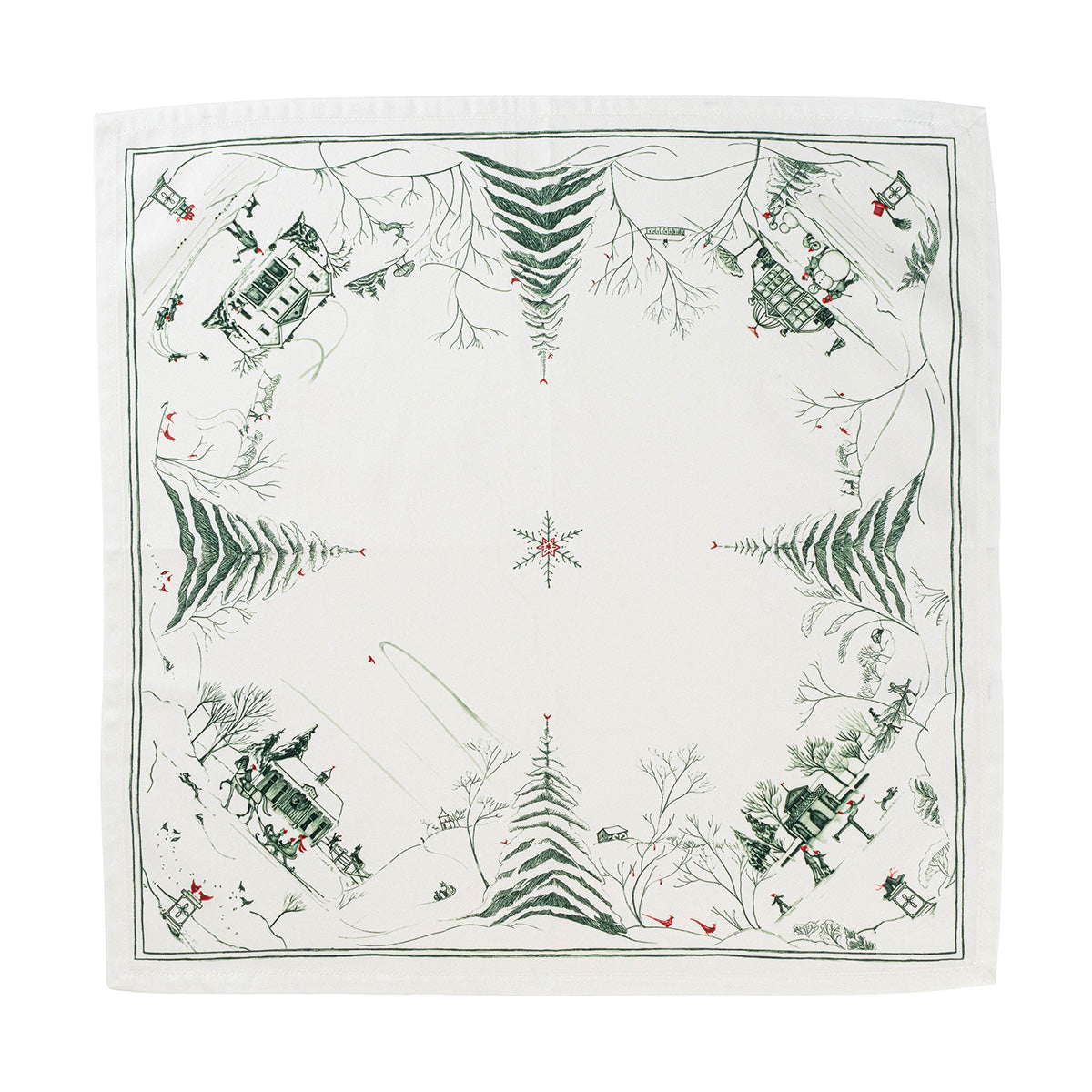 Country Estate Winter Frolic Napkin Evergreen