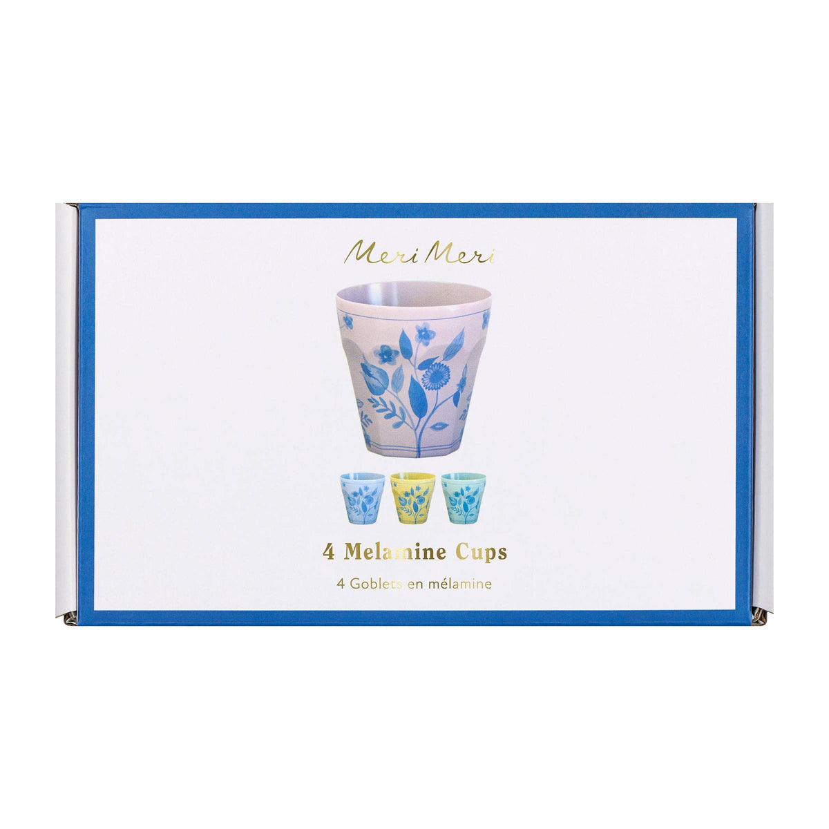 Vintage Botanical Melamine Cups Set/4