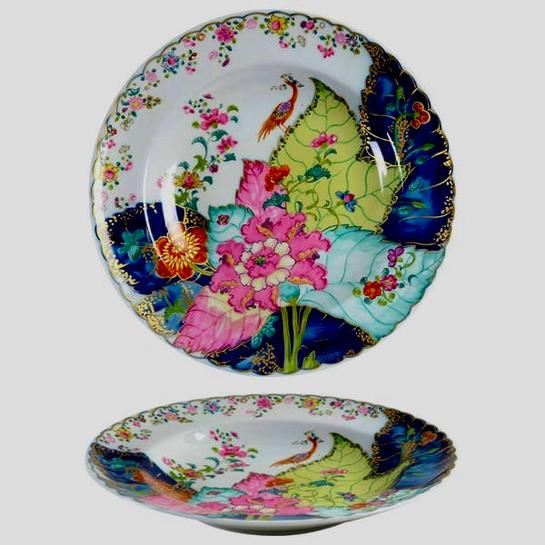 Tobacco Leaf Rim Soup Bowl